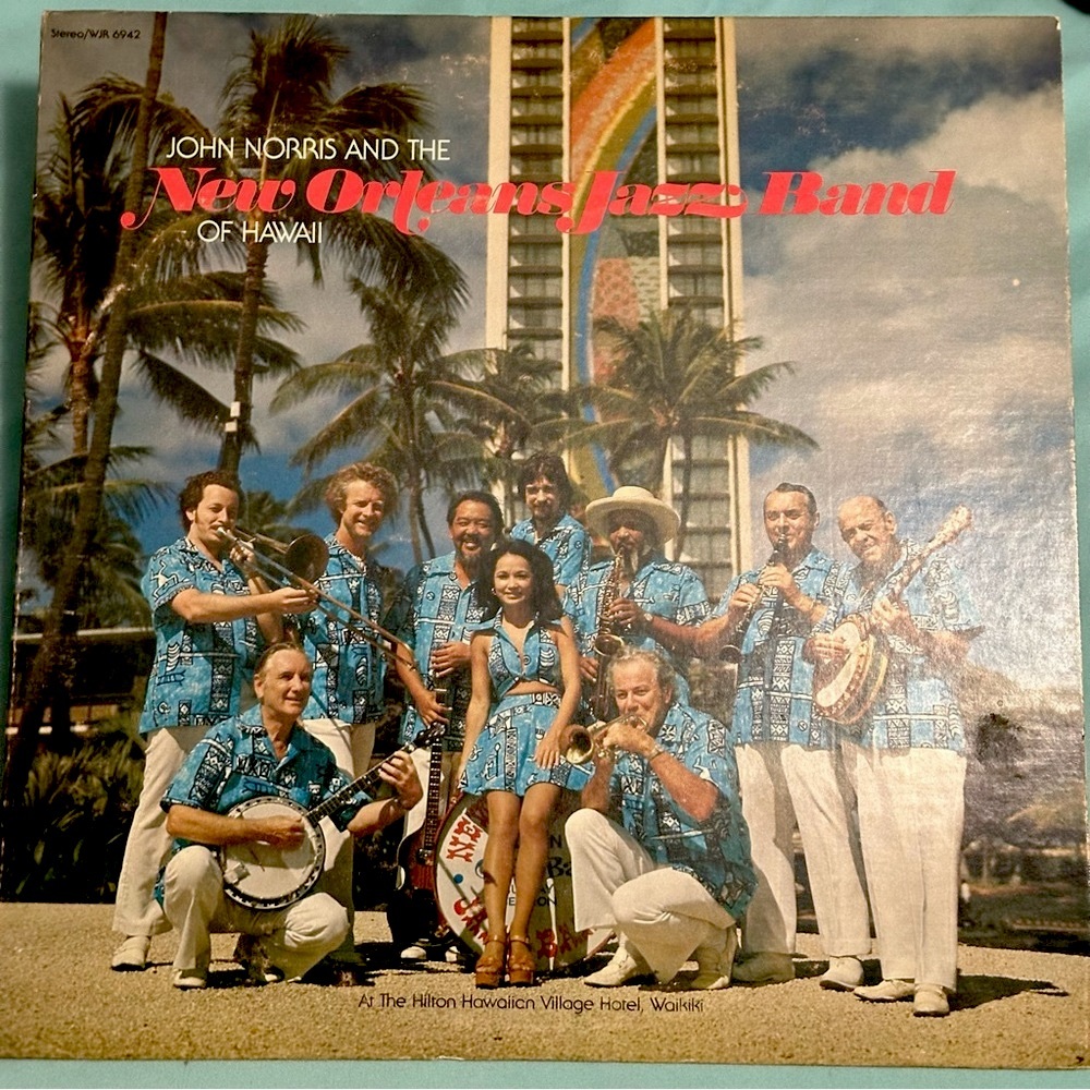 John Norris and New Orleans Jazz of Band of Hawaii Waikiki Jazz LP Autographed